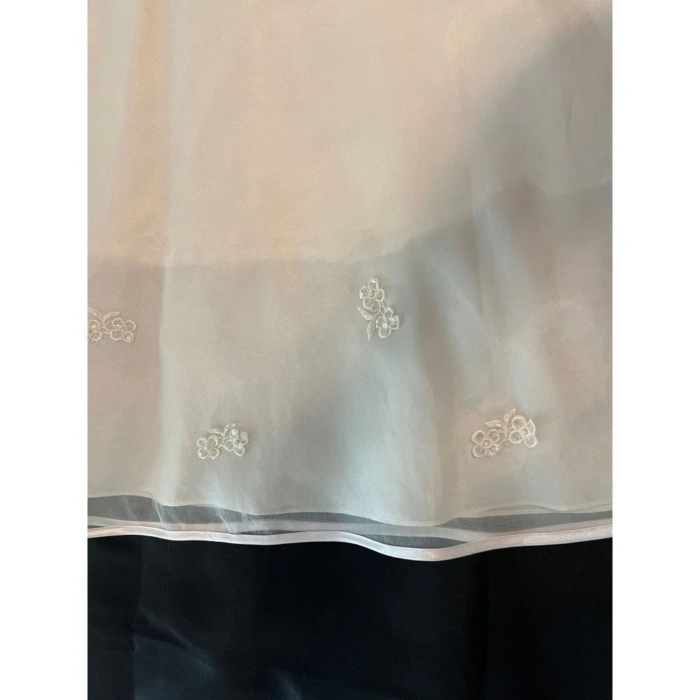 Rare Editions Girls White Embroidered Floral Formal Gown Dress Size 12 E421243A